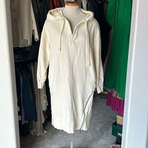 FP Spur of the Moment Sweatshirt Dress Sz XS - Cream
